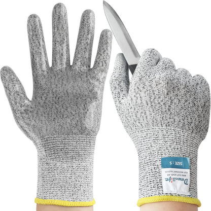 Cut Resistant Gloves Food Grade Level 5 Protection, Safety Kitchen Cuts Gloves for Oyster Shucking, Fish Fillet Processing, Mandolin Slicing, Meat Cutting and Wood Carving. (X-Large)