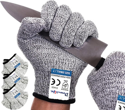 Cut Resistant Gloves Food Grade Level 5 Protection, Safety Kitchen Cuts Gloves for Oyster Shucking, Fish Fillet Processing, Mandolin Slicing, Meat Cutting and Wood Carving. (X-Large)