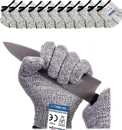 Cut Resistant Gloves Food Grade Level 5 Protection, Safety Kitchen Cuts Gloves for Oyster Shucking, Fish Fillet Processing, Mandolin Slicing, Meat Cutting and Wood Carving. (X-Large)