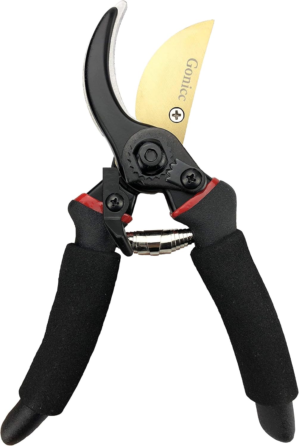 8" Professional Premium Bypass Titanium Pruning Shears(GPPS-1003) | Titanium coated SK5 steel blade, Ergonomic non-slip handle, Sap groove anti-stick design, Cuts up to 3/4" branches