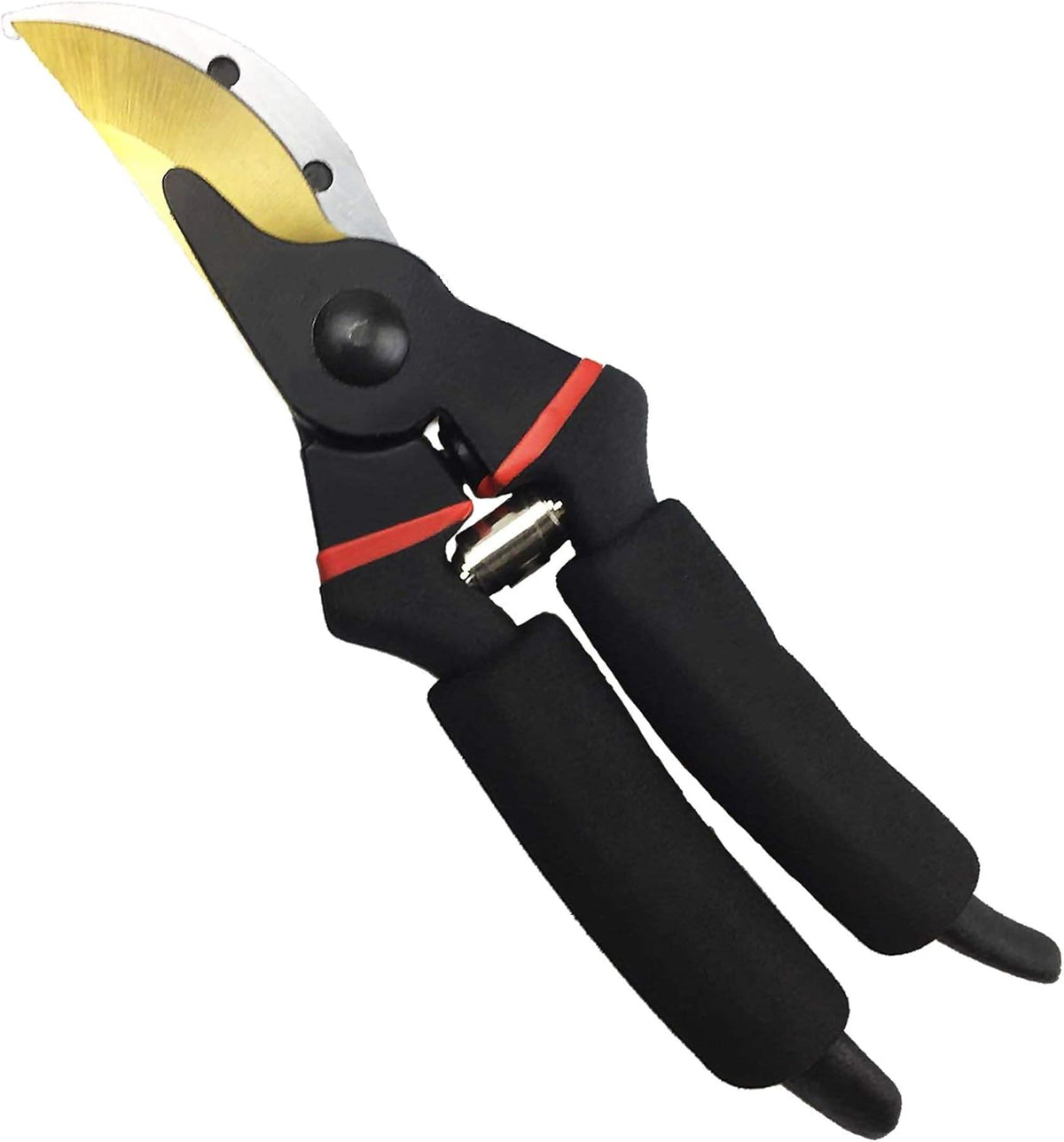 8" Professional Premium Bypass Titanium Pruning Shears(GPPS-1003) | Titanium coated SK5 steel blade, Ergonomic non-slip handle, Sap groove anti-stick design, Cuts up to 3/4" branches