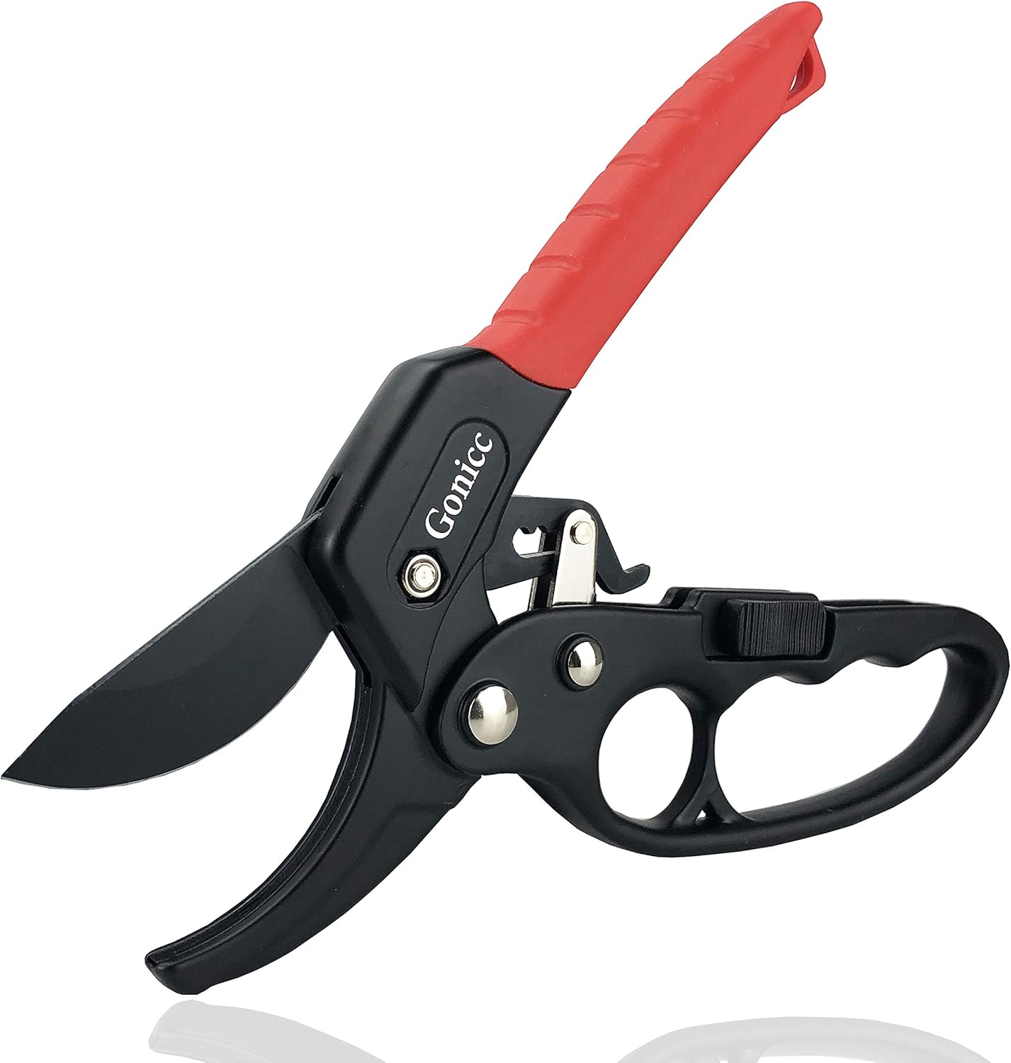 8" Professional Premium Bypass Titanium Pruning Shears(GPPS-1003) | Titanium coated SK5 steel blade, Ergonomic non-slip handle, Sap groove anti-stick design, Cuts up to 3/4" branches