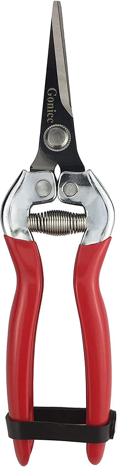 8" Professional Premium Bypass Titanium Pruning Shears(GPPS-1003) | Titanium coated SK5 steel blade, Ergonomic non-slip handle, Sap groove anti-stick design, Cuts up to 3/4" branches