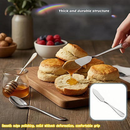 Stainless Steel Butter Knife Set, Mirror Polished, 5.83 Inch, Dishwasher Safe, Versatile Spreader for Butter, Jam and Cream, 4 Pack
