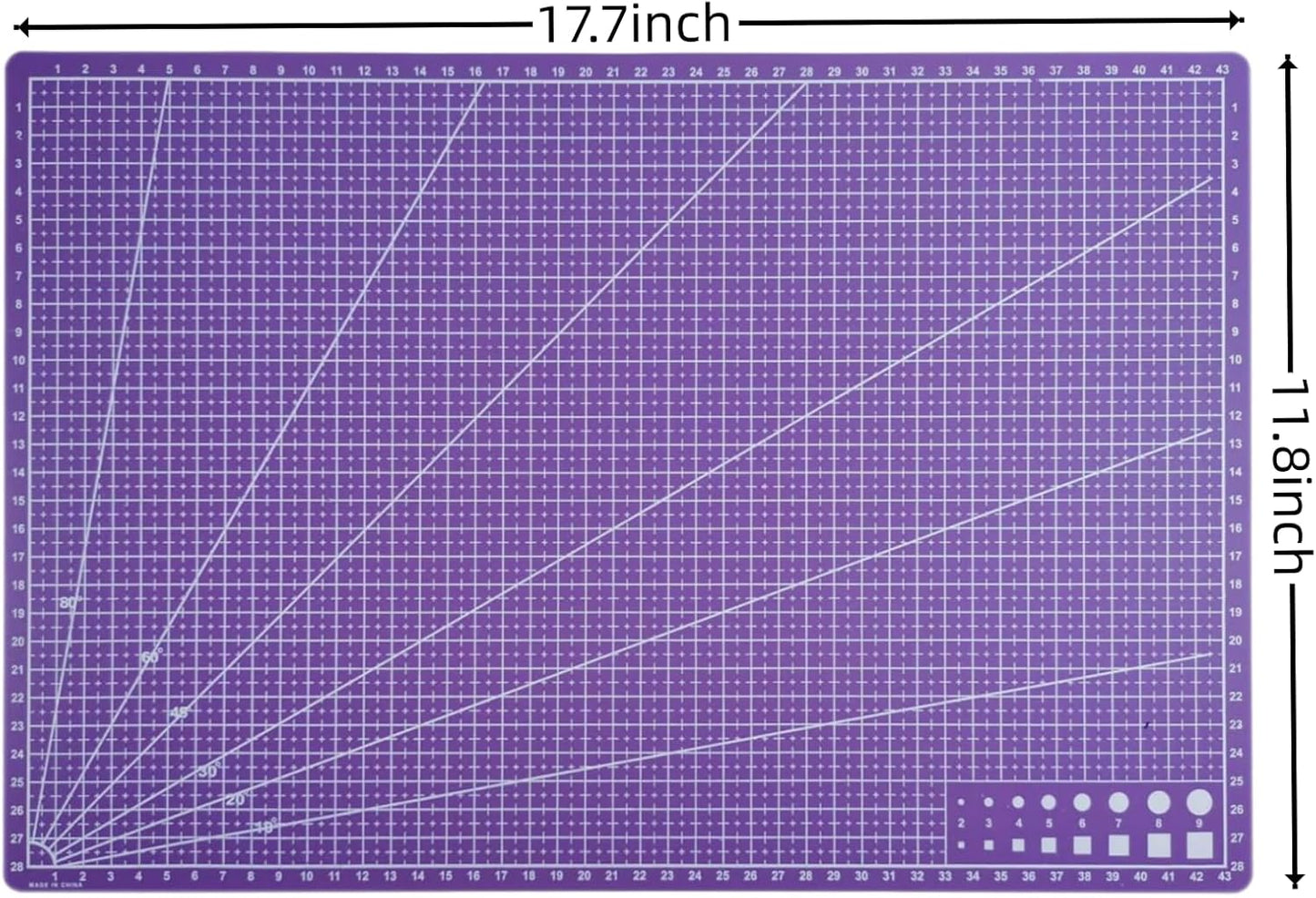 New A3 Double Side Craft Cutting Mat Cutting Board Sewing Pad Artist Carving Tools Handmade Crafts DIY Props (Purple)