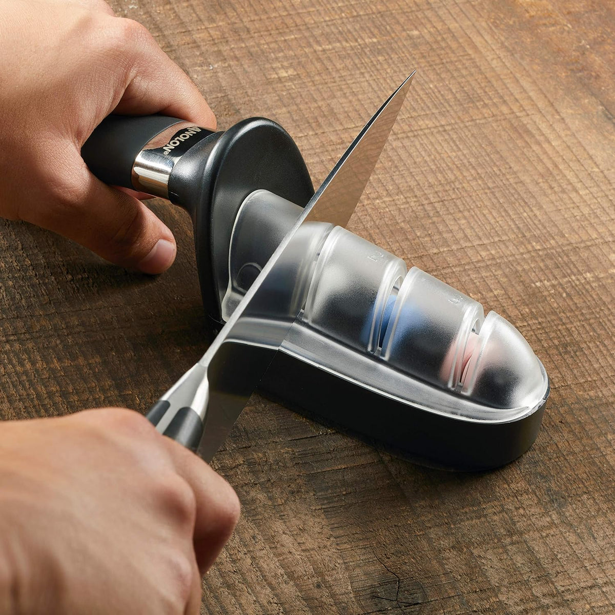 47998 AlwaysSharp Kitchen Universal Knife Sharpening for Straight Blade Knives, 9 Inch, Black