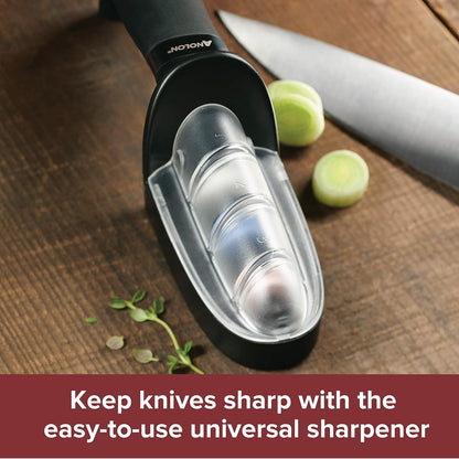 47998 AlwaysSharp Kitchen Universal Knife Sharpening for Straight Blade Knives, 9 Inch, Black