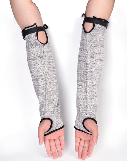 Cut Resistant Arm Sleeves Level 5 Arm Protection Sleeves Grey Gardening Sleeves for Women Men