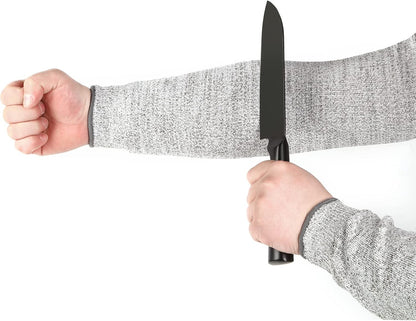 Cut Resistant Arm Sleeves Level 5 Arm Protection Sleeves Grey Gardening Sleeves for Women Men