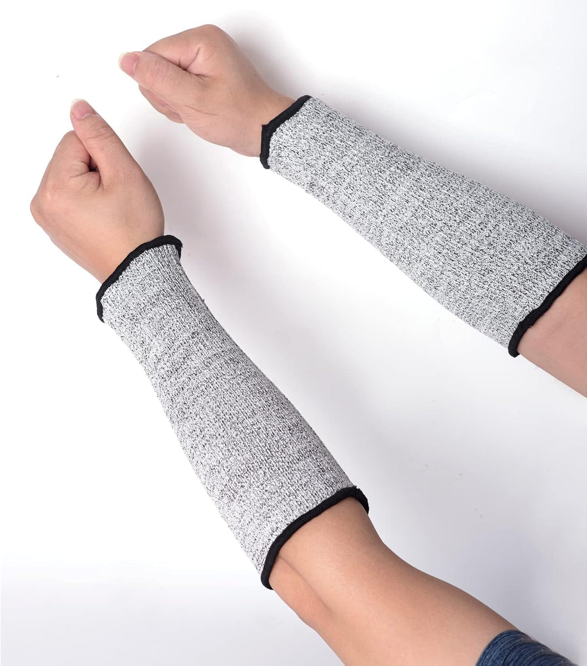 Cut Resistant Arm Sleeves Level 5 Arm Protection Sleeves Grey Gardening Sleeves for Women Men