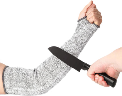 Cut Resistant Arm Sleeves Level 5 Arm Protection Sleeves Grey Gardening Sleeves for Women Men