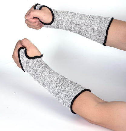Cut Resistant Arm Sleeves Level 5 Arm Protection Sleeves Grey Gardening Sleeves for Women Men