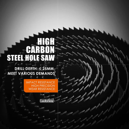 Hole Saw Kit, 21-Piece Hole Saw Set, 3/4" to 5" Hole Saws Drill Bits Hole Cutter Kits with Storage Case for Soft Wood, Plastic, PVC and Drywall