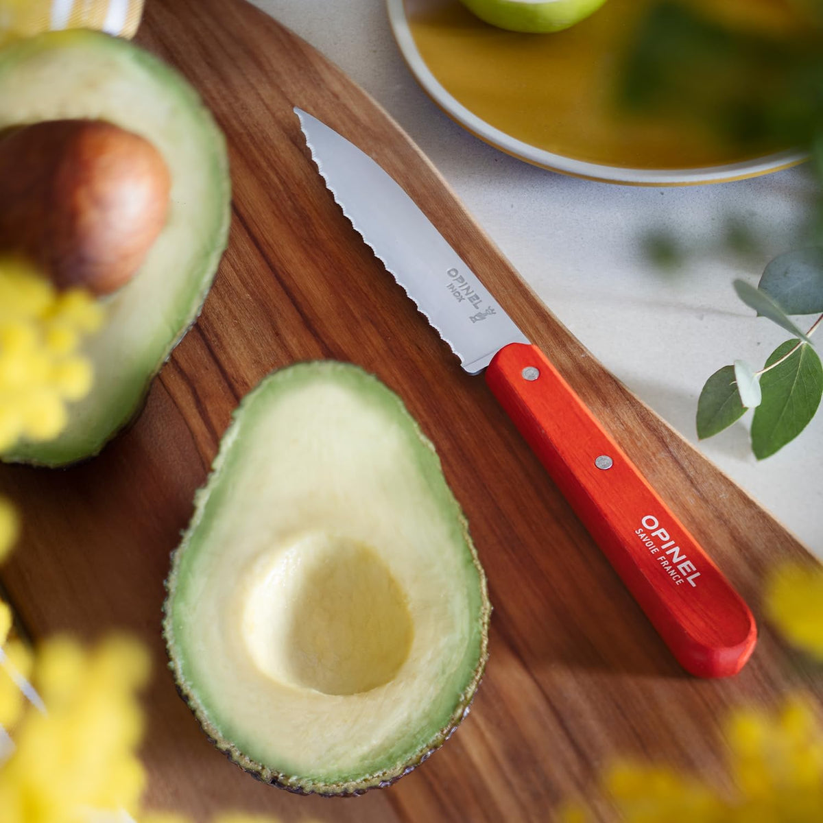 Les Essentials 4 Piece Kitchen Prep Knife Set, Wood Handles (Primo)