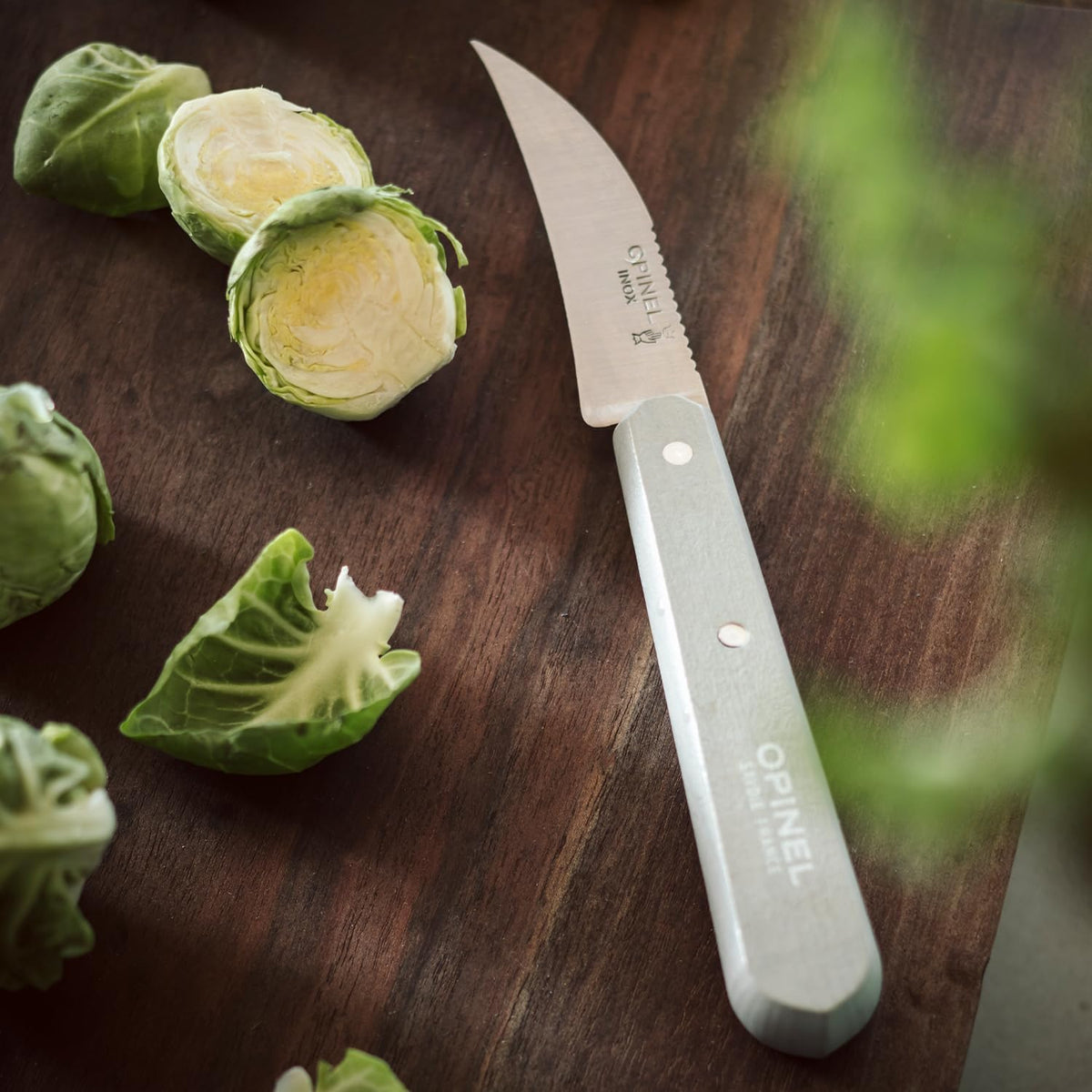 Les Essentials 4 Piece Kitchen Prep Knife Set, Wood Handles (Primo)