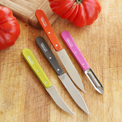 Les Essentials 4 Piece Kitchen Prep Knife Set, Wood Handles (Primo)