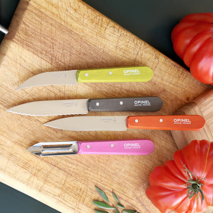 Les Essentials 4 Piece Kitchen Prep Knife Set, Wood Handles (Primo)