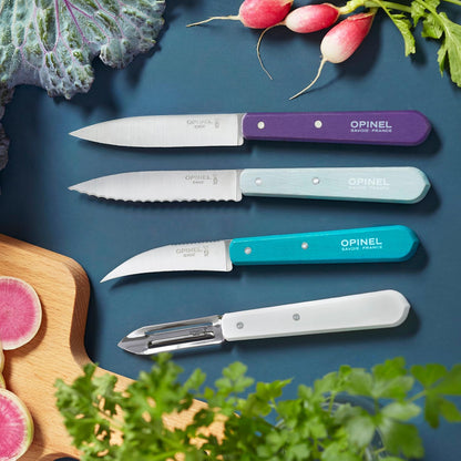 Les Essentials 4 Piece Kitchen Prep Knife Set, Wood Handles (Primo)