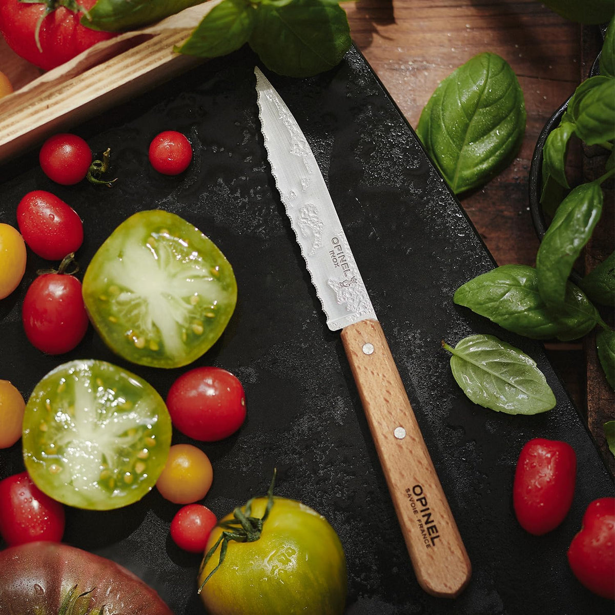 Les Essentials 4 Piece Kitchen Prep Knife Set, Wood Handles (Primo)