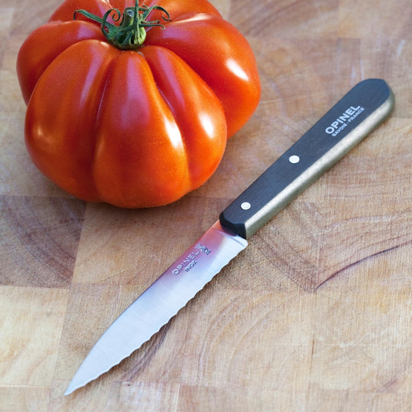 Les Essentials 4 Piece Kitchen Prep Knife Set, Wood Handles (Primo)