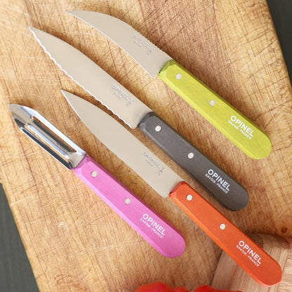Les Essentials 4 Piece Kitchen Prep Knife Set, Wood Handles (Primo)
