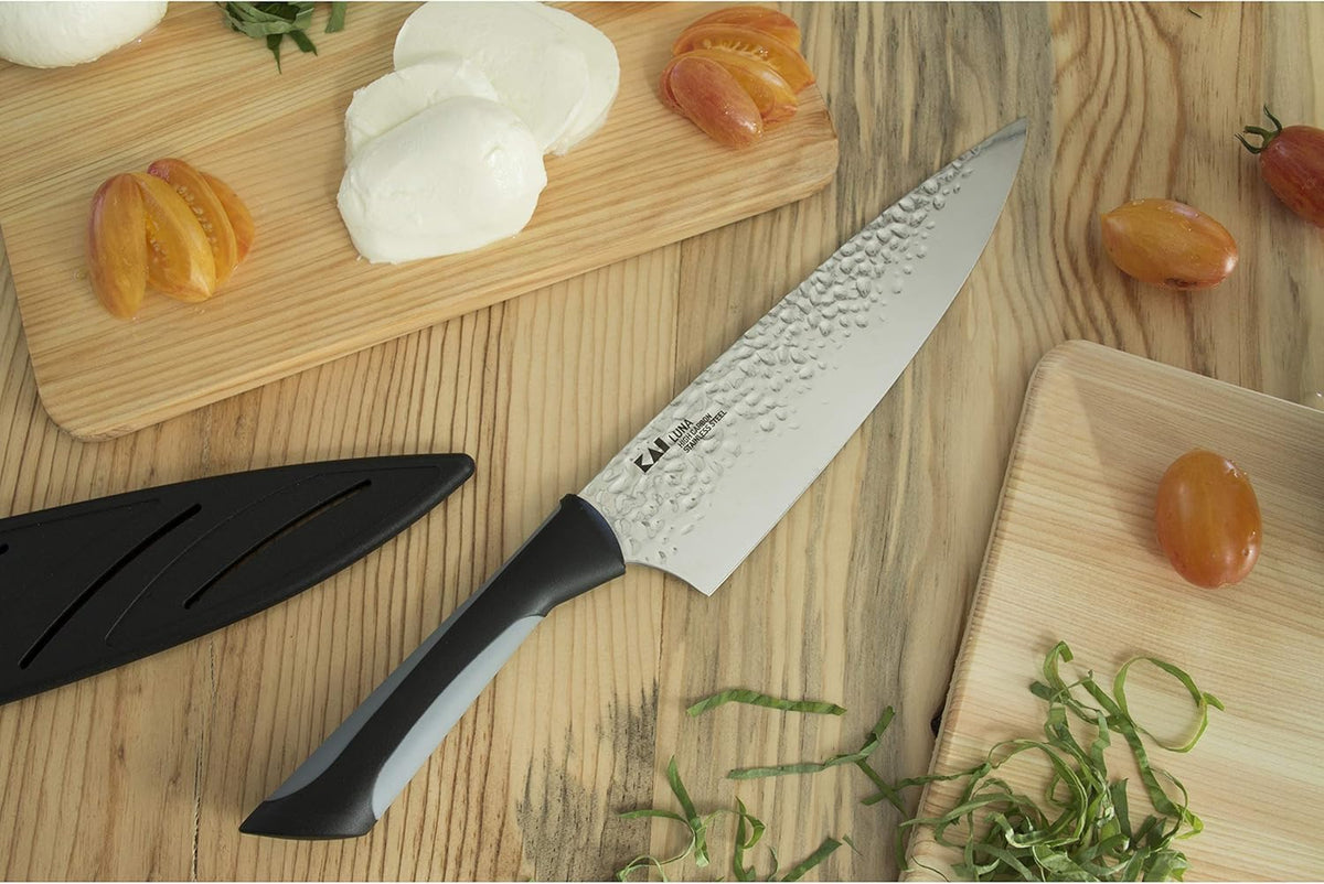 Luna Asian Utility Knife 6.5", Narrow, Straight-Bladed Kitchen Knife Perfect for Precise Cuts, Ideal for Preparing Stir Fry, Hand-Sharpened Japanese Knife