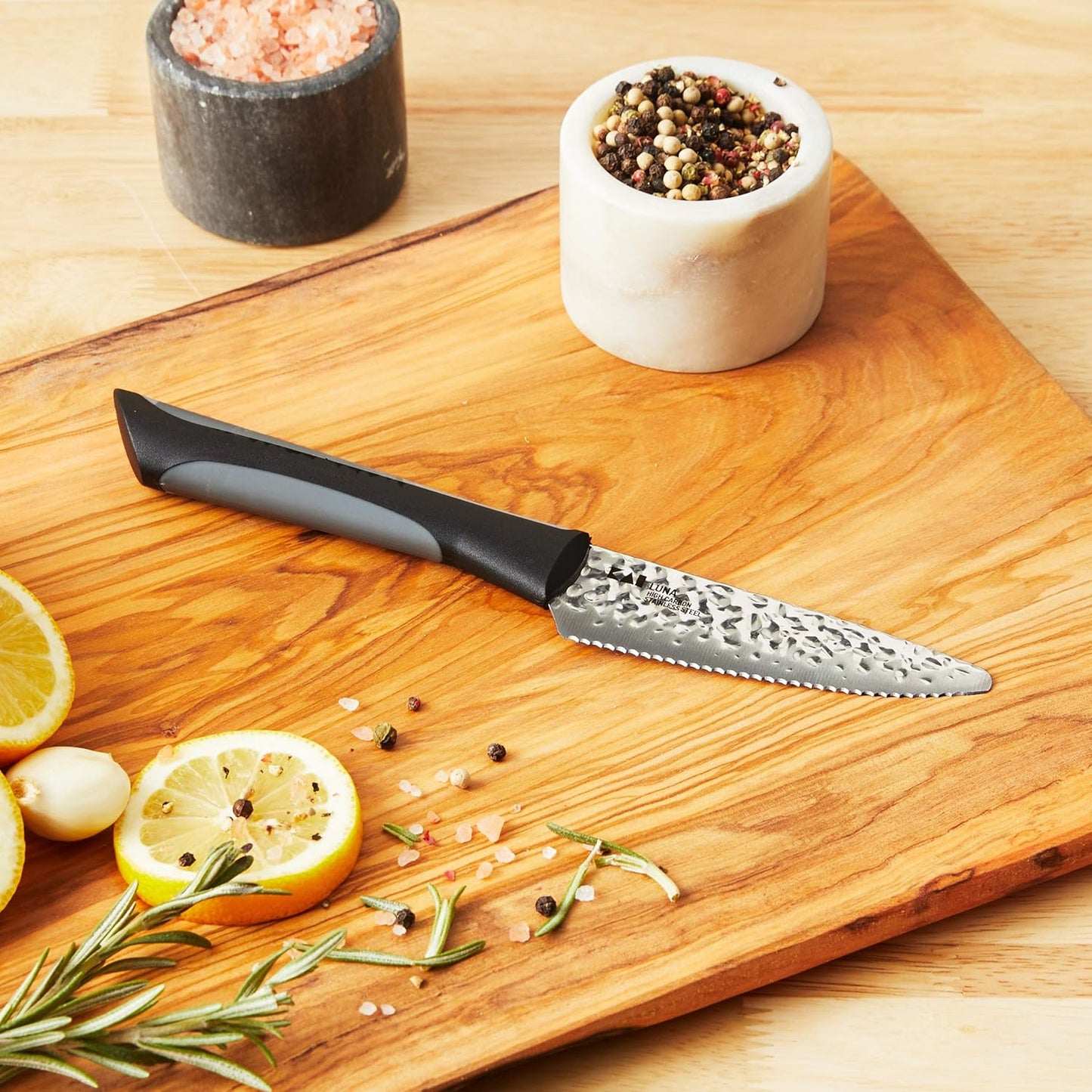 Luna Asian Utility Knife 6.5", Narrow, Straight-Bladed Kitchen Knife Perfect for Precise Cuts, Ideal for Preparing Stir Fry, Hand-Sharpened Japanese Knife