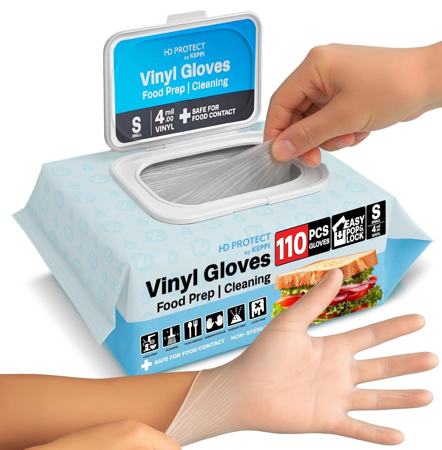 600 Pack Disposable Food Prep Gloves – Clear Polyethylene, Latex- BPA & Powder-Free – Bulk Kitchen Gloves for Cooking, Catering, BBQ, Baking, Restaurant Food Handling