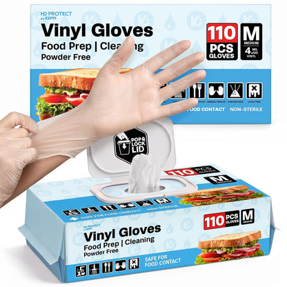 600 Pack Disposable Food Prep Gloves – Clear Polyethylene, Latex- BPA & Powder-Free – Bulk Kitchen Gloves for Cooking, Catering, BBQ, Baking, Restaurant Food Handling