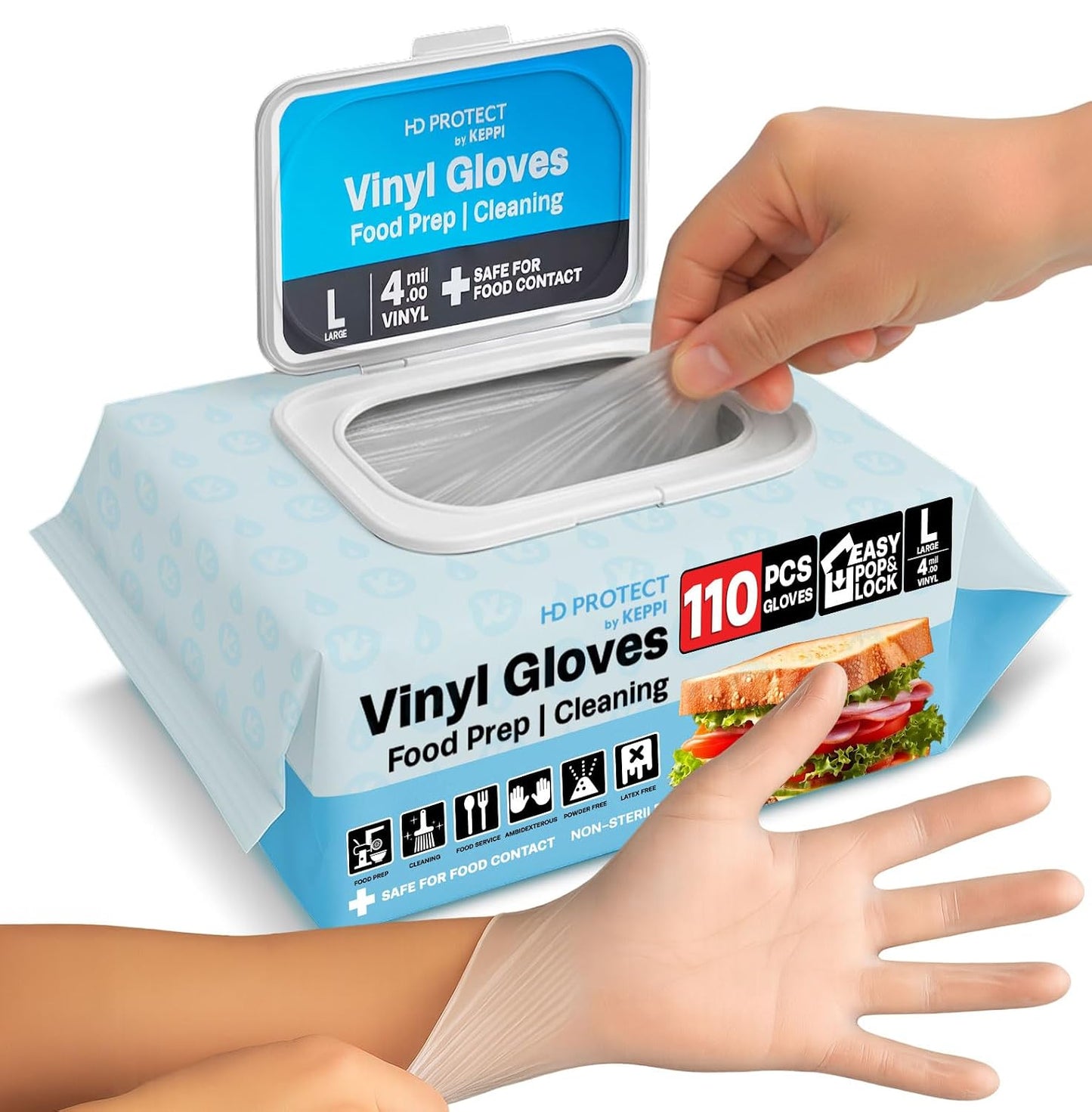 600 Pack Disposable Food Prep Gloves – Clear Polyethylene, Latex- BPA & Powder-Free – Bulk Kitchen Gloves for Cooking, Catering, BBQ, Baking, Restaurant Food Handling