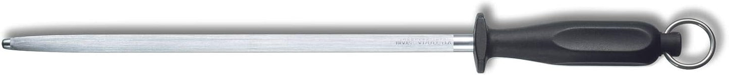 Round Finecut Butcher Sharpening Steel, Black/Silver, 30 x 5 x 5 cm