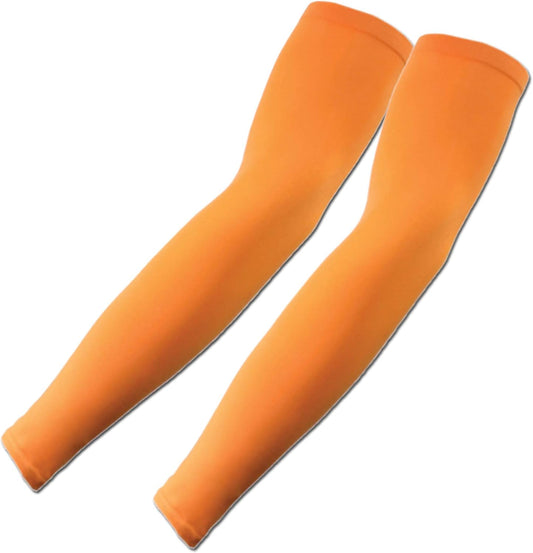 The Elixir Arm Sleeves UV Sun Protective Arm Compression Cover Warmer Cooler 4P - Sky Blue, Gray, Orange, White