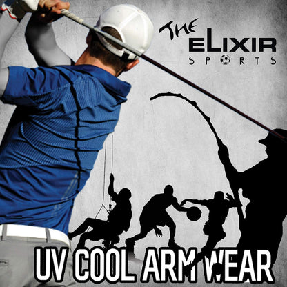 The Elixir Arm Sleeves UV Sun Protective Arm Compression Cover Warmer Cooler 4P - Sky Blue, Gray, Orange, White