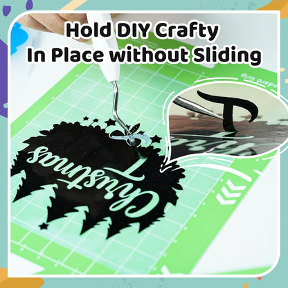 Likcut Cutting Mat for Glee S501 Cutter, 4.5" X 6.5" Standard Adhesive Mat for DIY Crafty, 3 Packs Likcut Accessories Mats, Adhesive Sticky Green Quilting Replacement Cut Mats for Iron On, Vinyl