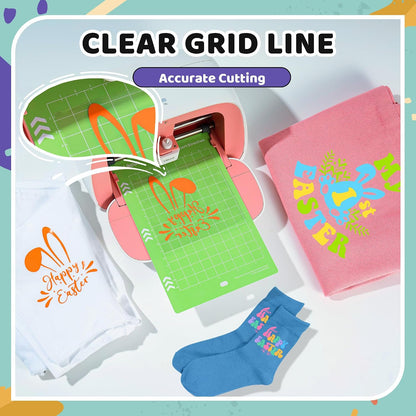 Likcut Cutting Mat for Glee S501 Cutter, 4.5" X 6.5" Standard Adhesive Mat for DIY Crafty, 3 Packs Likcut Accessories Mats, Adhesive Sticky Green Quilting Replacement Cut Mats for Iron On, Vinyl