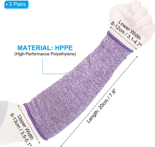 Cut Resistant Sleeve Arm Safety Protectors Sleeves Forearm Sleeve HPPE Level 5 Protection
