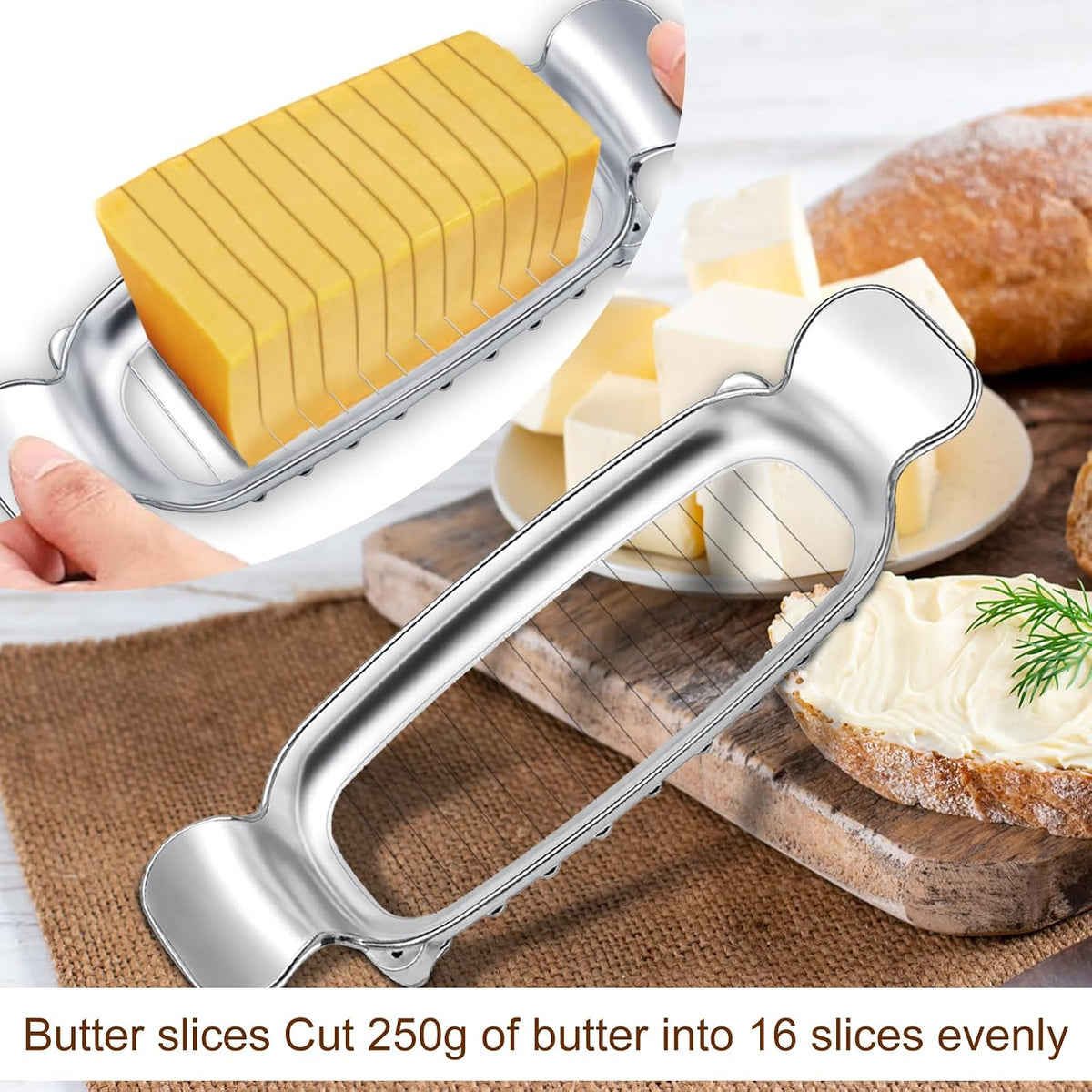 Stainless Steel Cheese Cutter and Butter Slicer
