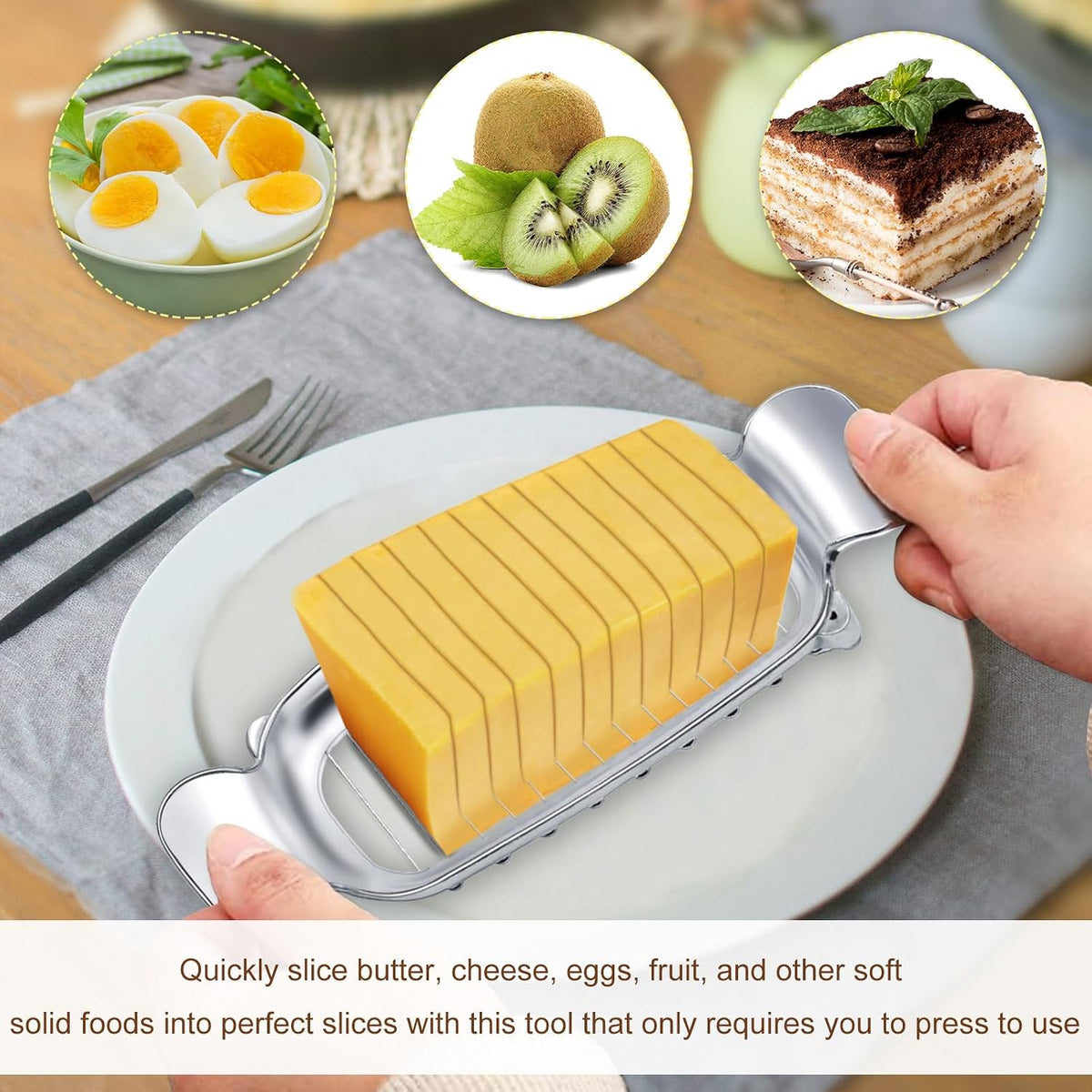Stainless Steel Cheese Cutter and Butter Slicer