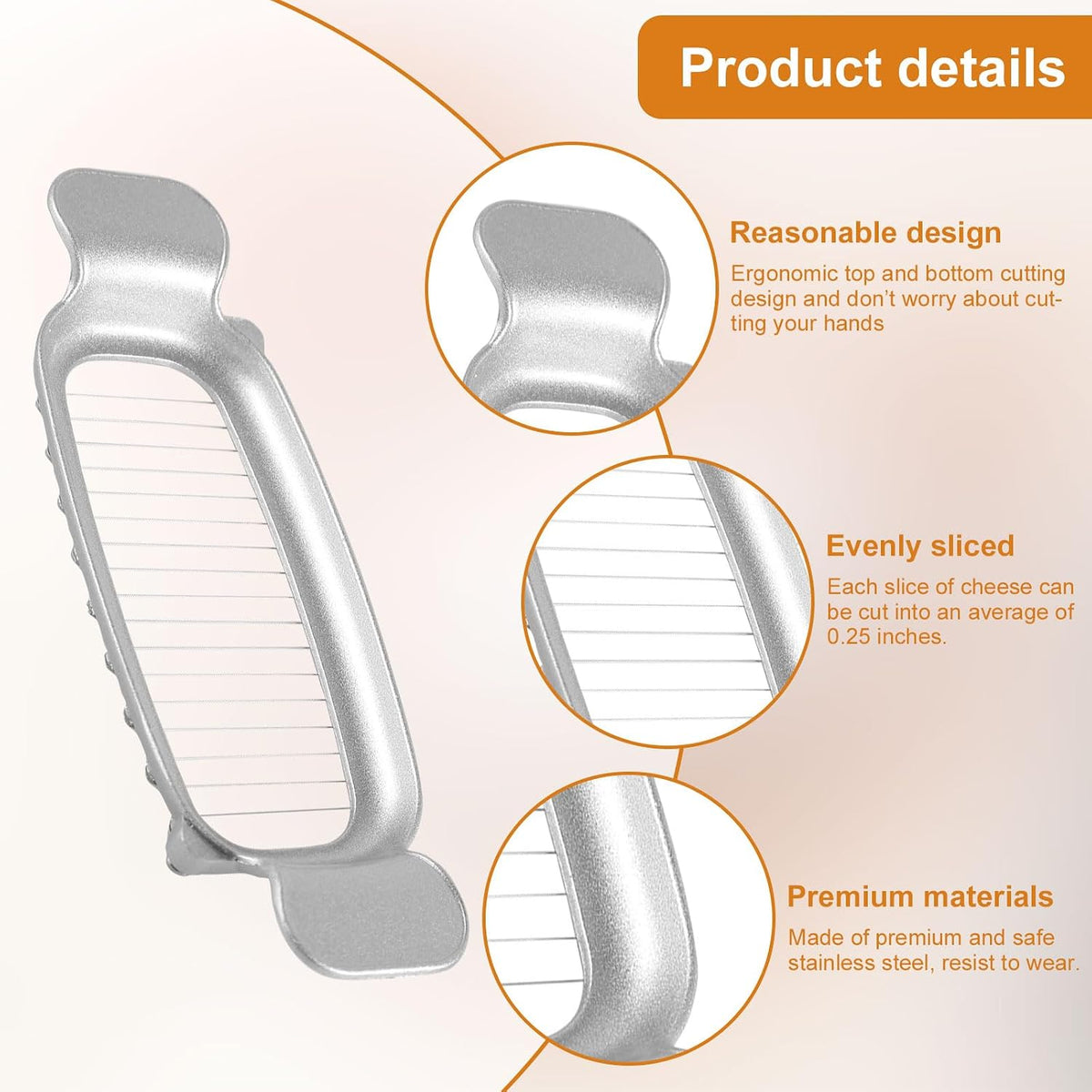 Stainless Steel Cheese Cutter and Butter Slicer