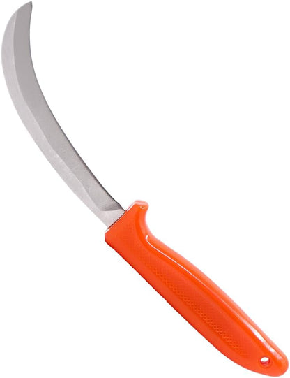 K112 Banana Knife with 5-Inch Straight Steel Blade , Orange