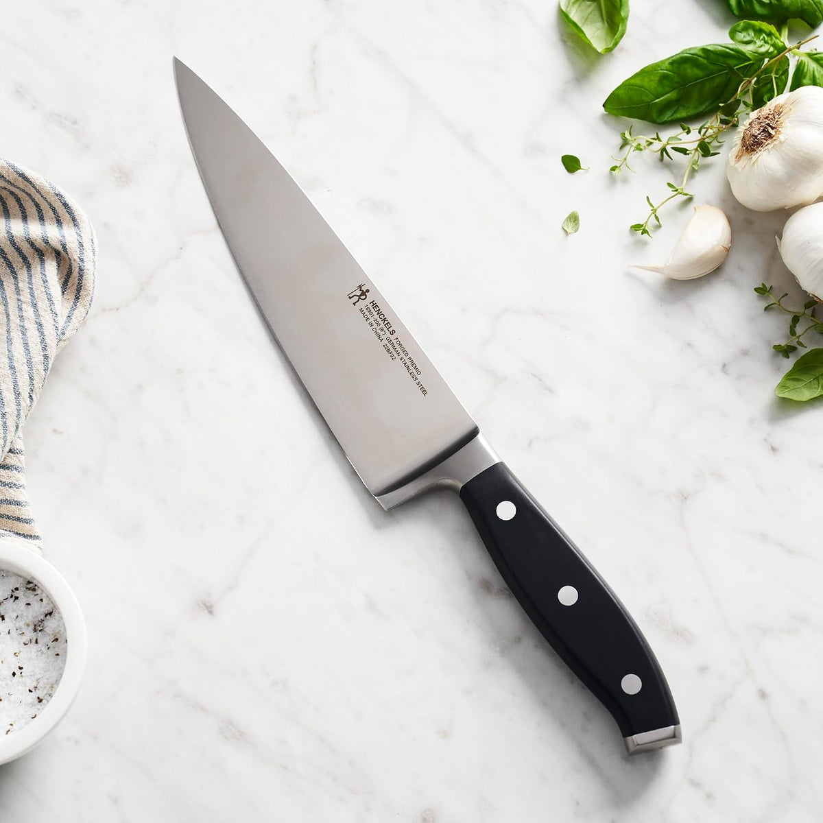Forged Accent Razor-Sharp 8-inch Chef's Knife, Black, German Engineered Informed by 100+ Years of Mastery