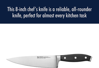 Forged Accent Razor-Sharp 8-inch Chef's Knife, Black, German Engineered Informed by 100+ Years of Mastery