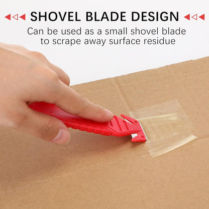 30 Pcs Safety Box Cutter Knife of Stainless Steel Concealed Blade Package Opener with Tape Splitter for Carton Cardboard Wrap Letter Work Bag Straps Film Utility Tool (Black)
