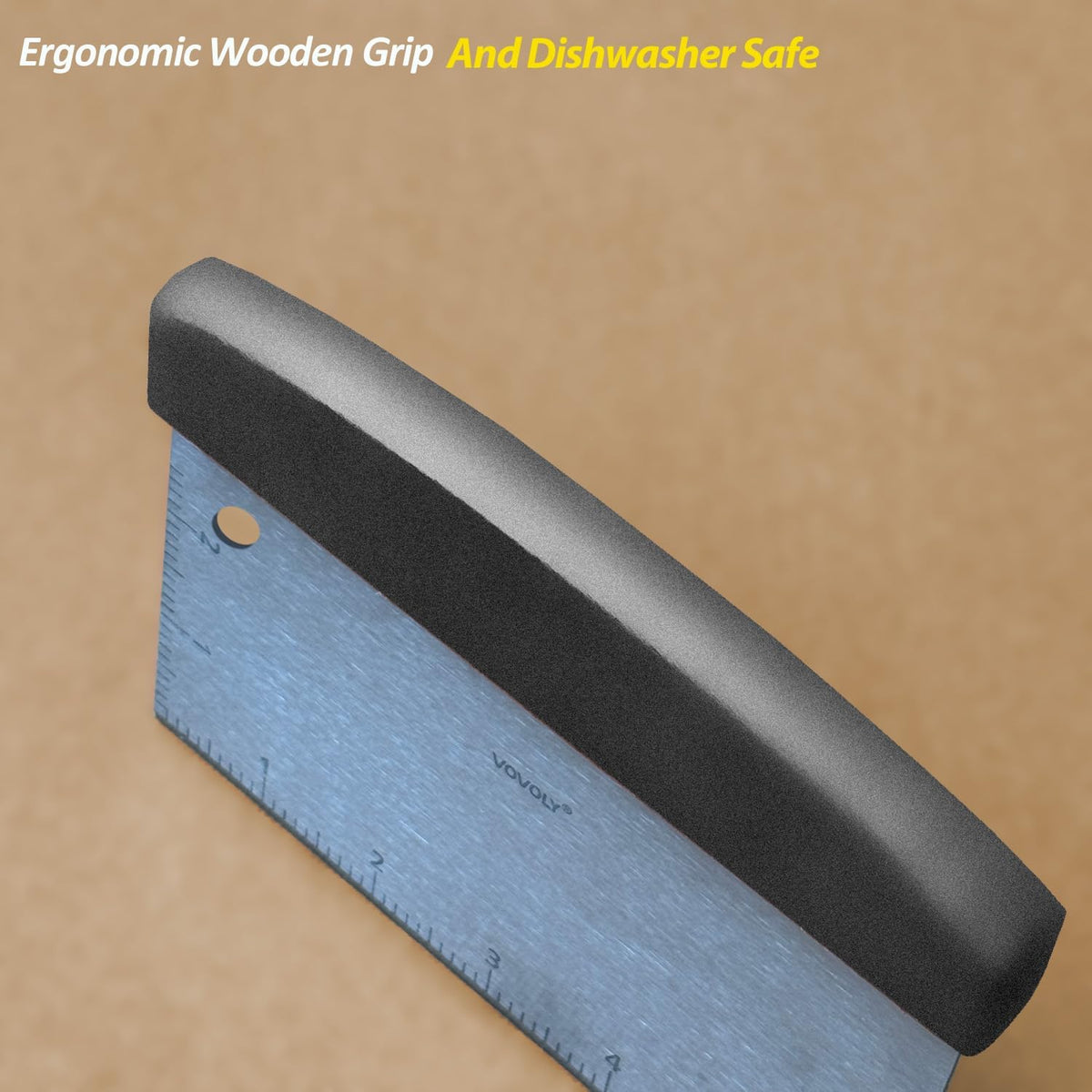 Multipurpose Bench Scraper Kitchen Utensil for Flat Top Griddle, Dough Scraper Cutter for Bread and Pizza Cutter - Stainless Steel Metal Griddle Scraper Chopper