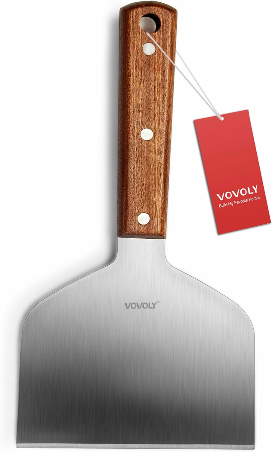 Multipurpose Bench Scraper Kitchen Utensil for Flat Top Griddle, Dough Scraper Cutter for Bread and Pizza Cutter - Stainless Steel Metal Griddle Scraper Chopper