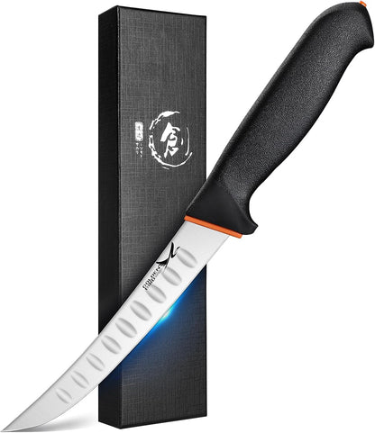 Golden Bird Butcher Knife Set - Non-slip Skinning Knife Set with Roll Bag | Professional Game Processing Knives Sets - Butcher & Skinning Boning Knives with German Stainless Steel, Gift for Men