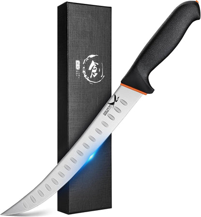 Golden Bird Butcher Knife Set - Non-slip Skinning Knife Set with Roll Bag | Professional Game Processing Knives Sets - Butcher & Skinning Boning Knives with German Stainless Steel, Gift for Men