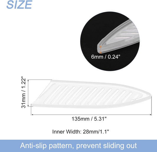 5Pcs Knife Cover Sleeves Blade Edge Guards for 5" Utility Knife Protector Universal Knife Sheath for Kitchen, White