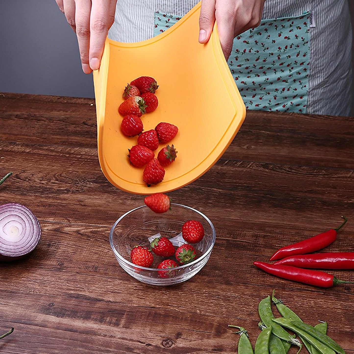 Liflicon Extra Large Thick Silicone Cutting Boards for Kitchen 14.6'' x 10.43'' Flexible Cutting Chopping Boards/Mats Non-slip Deep Drip Juice Groove, Dishwasher Safe-Blue