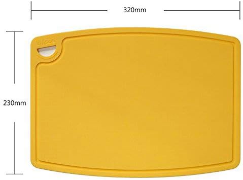 Liflicon Extra Large Thick Silicone Cutting Boards for Kitchen 14.6'' x 10.43'' Flexible Cutting Chopping Boards/Mats Non-slip Deep Drip Juice Groove, Dishwasher Safe-Blue